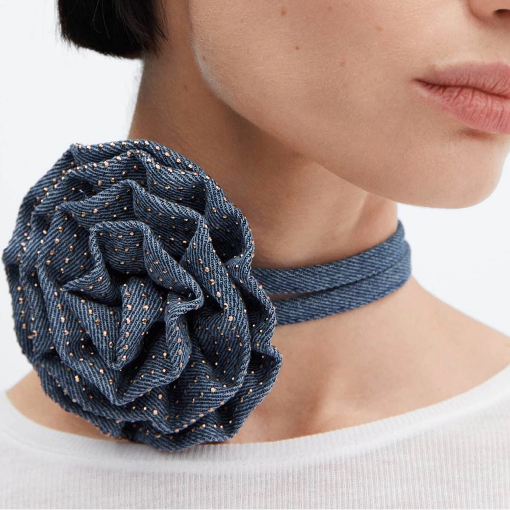 MANGO Denim Choker